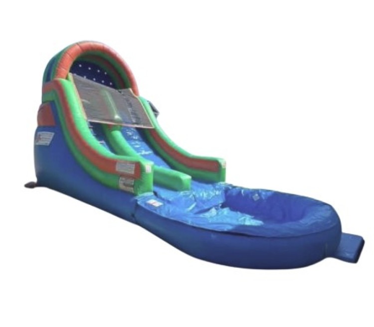 18' 2 Lane Water Slide With Pool